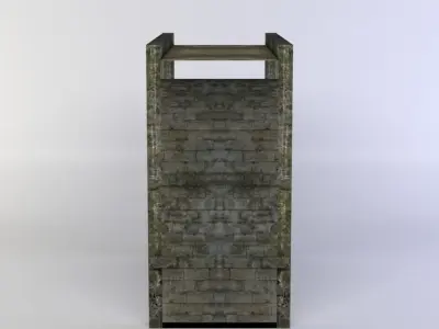 Bridge part Low-poly 3D model