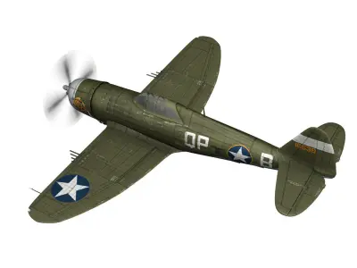 Republic P-47C Thunderbolt - Wela Kahao - QP-B 3D model