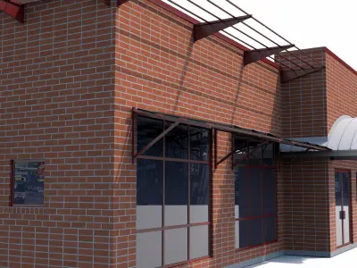 Fast Food Restaurant-01 3D model