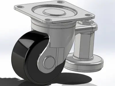 Casters wheel CGAN75-M Free 3D model