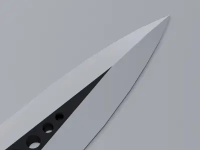 Kunai concept Low-poly 3D model