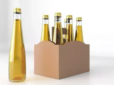 Beverage Branding Package No3 6Pack Low-poly 3D model