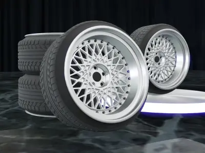 BBS wheel 3D Model Low-poly 3D model