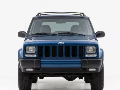 Classic Jeep Cherokee XJ SUV Low-poly 3D model