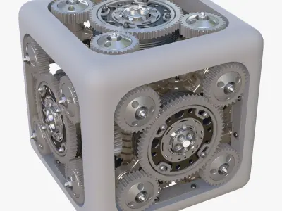 Mechanical Gear Cube M1 3D model