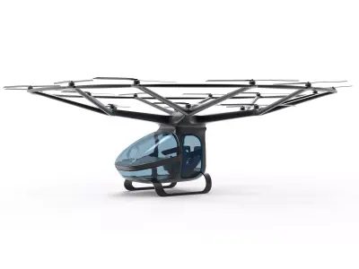 Drone Air Taxi Low-poly 3D model