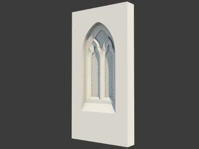 Medieval Gothic Window 06 3D model