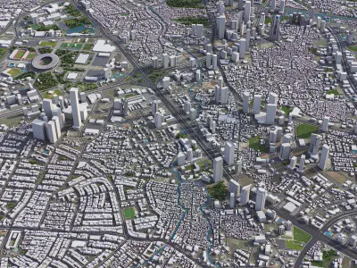 Jakarta Low-poly 3D model