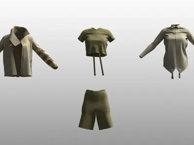 Military costume 3D model