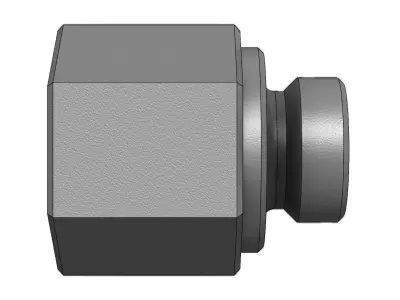 Conexao Connection Femea Female 1-4 NPT x Macho Male 1-2 Inch 3D model