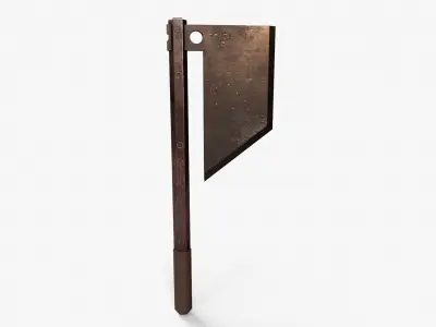Steel Axe V2 Low-poly 3D model