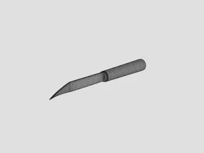 Simple Knife Low-poly 3D model