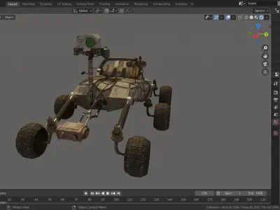 Mars Rover Free low-poly 3D model