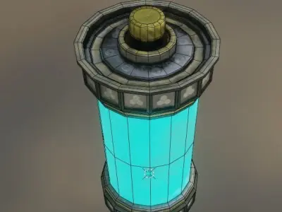 Bacta canister Low-poly 3D model