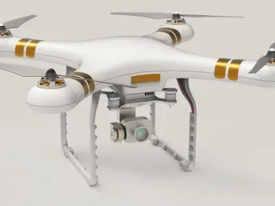 QuadroCopter High Detailed HIgh-Poly 3D model