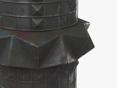 Totem Table Lamp 3 Part Clear 3D model