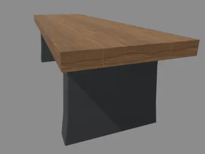 Low Poly Bench 02 Low-poly 3D model