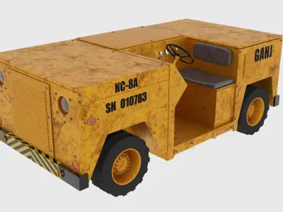 US Navy  Aircraft NC-8A Mobile Electric Power Plant  Tractor Low-poly 3D model