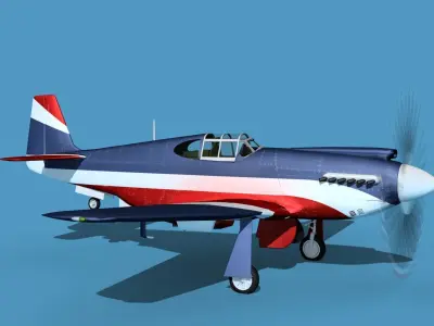 North American A-36A Apache S04 Racer 3D model
