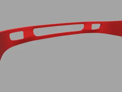 Front Bumper Ferrari F40 Low-poly 3D model