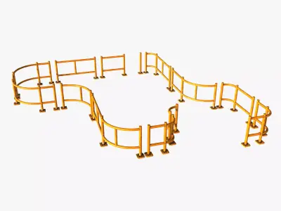 Warehouse Fense Low-poly 3D model