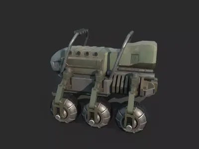 Future sci-fi style engineering multi-purpose vehicle 3D model
