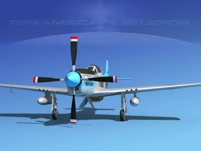 P-51D Mustang Aces High 3D model