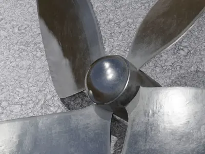 ship fan 3D model Low-poly 3D model