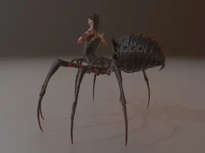 Spider Queen Low-poly 3D model