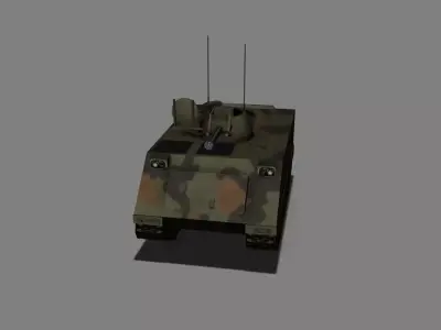 Vulcan Air Defence System Low-poly 3D model