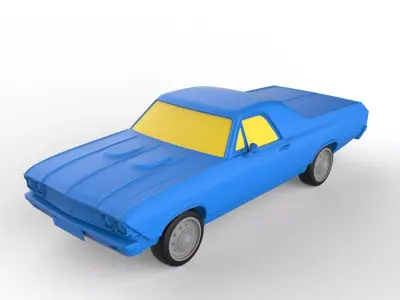 Chevrolet El Camino 1968 Classic Car 3D print model