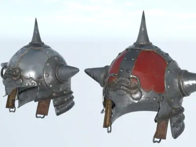 helmet barbarian brutal gear 3D model