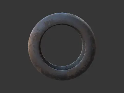 Dirty Old Tires Low-poly 3D model