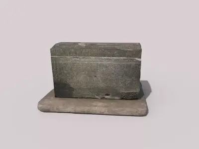 Egyptic Sarcophagus Low-poly 3D model