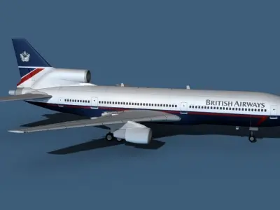 Lockheed L-1011-50 British Airways 1 3D model