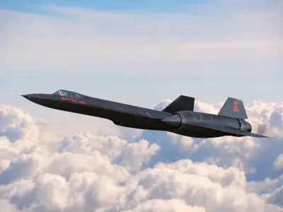 Lockheed SR-71 Blackbird Low-poly 3D model