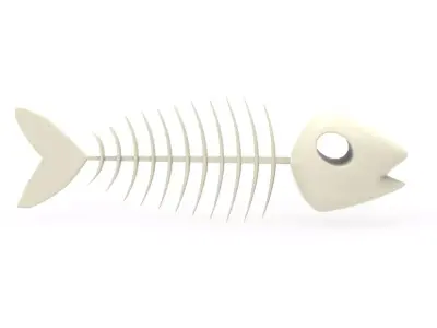 Fish bone v001 3D model