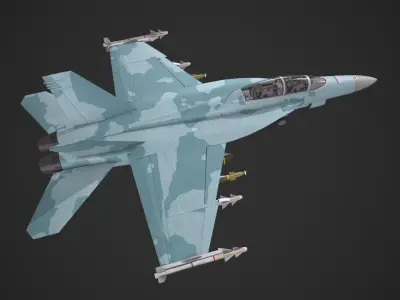 F-18 Super Hornet Low-poly 3D model