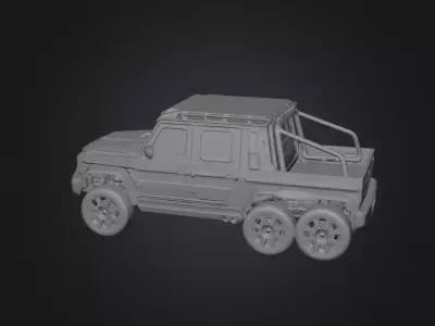 Desert Thunder 6x6 Tactical Off Road Truck 3D Model 3D model