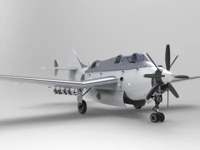 Royal Navy Fairey Gannet AS 3D model