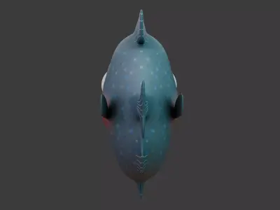 Piranha cartoon 3D model