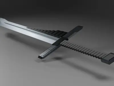 Single Blade Sword Free low-poly 3D model