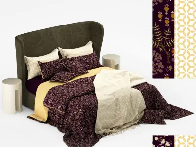 Turpault Lauren meridiani classic bed Free 3D model