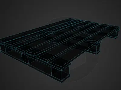 palette wooden pallet Low-poly 3D model