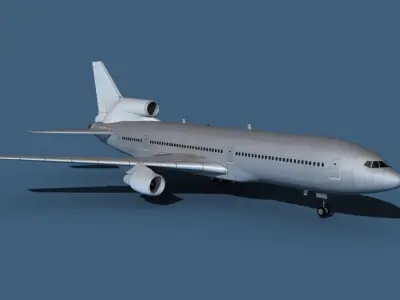 Lockheed L-1011-50 Bare Metal 3D model