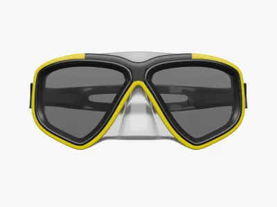 Scuba Collection pair of snorkel and goggles 3D model