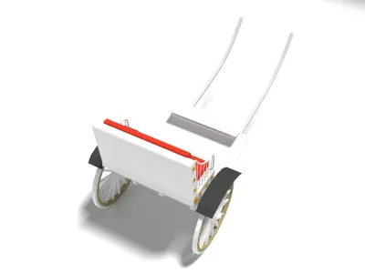 Wooden Cart 3D model