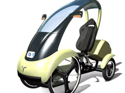 futuristici car Free 3D model