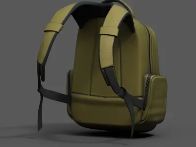 Backpack Camping Generic military combat soldier armor scifi  Low-poly 3D model