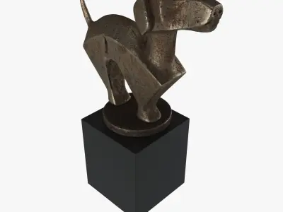 Statuette of a dog 3D model